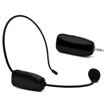 Nov Uhf Brezžični Mikrofon Profesionalni 2 v 1 Ročni Glavo-Nositi Mic Telefonski Ojačevalec za Govor Poučevanje