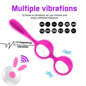 Brezžični Daljinski Vaginalne Žogo 12 Vibracijska frekvenca Skok Jajca Vibrator Sex Igrača Za Ženske Keglove Vaginalne Zaostritev Usposabljanje Žogo