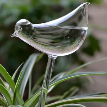 2PCs Za Zalivanje Vrtna Rastlina Naprave v Zaprtih prostorih Samodejno Ljubek Ptic Swan Glass7.31