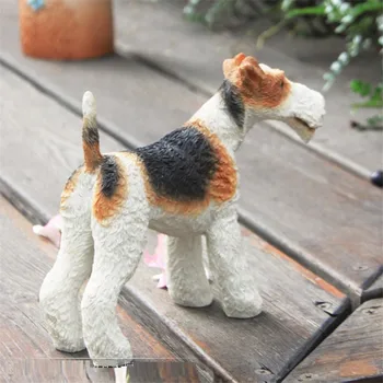 WU CHEN LONG Britanski Fox-Lovski Terier Umetnosti Kiparstvo Živali Pes Figurice Mini Smolo Obrti Doma Dekoracijo Zbirka R4800