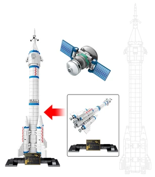 Ustvarjalne Vesoljskega Plovila,Shuttle Ekspedicijo,Vesolja,Lunar Lander Astronavt model gradniki izobraževalne igrače