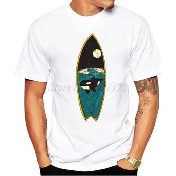 2019 Poletje Black orcinus orca Design T Shirt za Moške, Visoke Kakovosti po Meri Natisnjene Vrhovi Hipster Tees