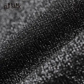 ELFSACK Black Tiger Vezenje Priložnostne Pleteni Pulover Ženske, Puloverji,2020 Jeseni ELF Poln Rokav,korejski Ženski Dnevno Preppy Vrh