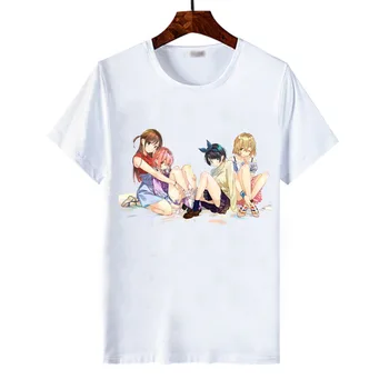 Anime Najem Punco Kanojo, Okarishimasu Kazuya Kinoshita Chizuru Mizuhara T-shirt Cosplay Moški Ženske Črna Unisex Tee Vrhovi