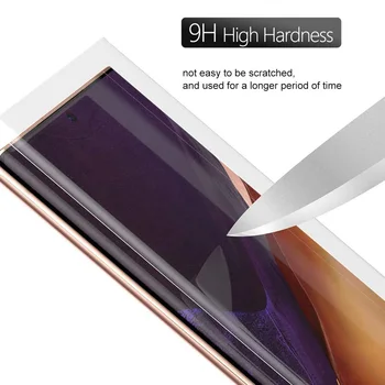 2PCS Celotno UV Lepilo Kaljeno Steklo Screen Protector For Samsung Galaxy Note 9 10 20 Ultra 2pcs Steklo+2pcs Lepilo+1 Big svetlobe