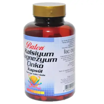 Kalcij & Magnezij & Cink Kapsul - 90 Kapsule 709 mg Balen prehransko Dopolnilo Izdelano v Turčiji