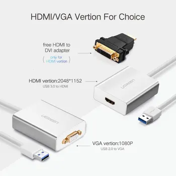 Razhroščevalne simbole USB HDMI je združljiv VGA DVI Adapter za Zunanji USB za HDMI je združljiv Multi-Display Adapter Moški-Ženska