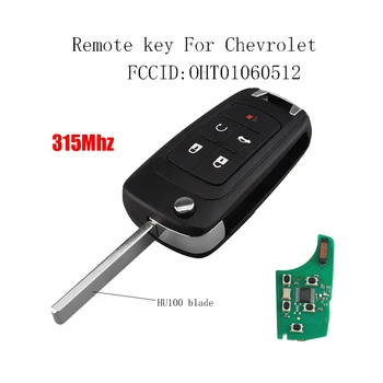 5 Gumb 315Mhz Daljinski ključ Za Chevrolet Cruze Enakonočje Malibu Camaro 2010-2017 OHT01060512 Transponder Čip ID46/PCF7941