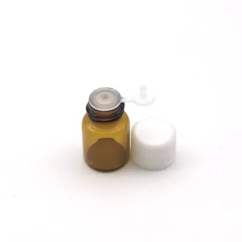 50pcs Mini Eterično Olje, Steklenica z Odprtino Reduktorjem Crossocheilus Plug navoj Parfuma Vzorec 2ml Amber Vial