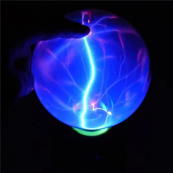 Magic Black Znanja Stekla Plazma Krogla Krogla Strele Stranka Lučka 5 6 inch Crystal Magic Ball Očisti Zrak Novost Nighting Dekor