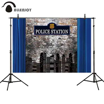 Allenjoy fotografija ozadje policijska postaja tema stranka zid mesto ozadju photocall studio photoshoot portret