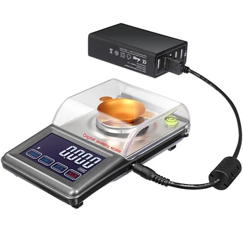 50 g/0.001 g Natančnosti Digitalnih Miligrama Obsega Mini Elektronskih Ravnovesje v Prahu USB Obsega Zaslon na Dotik LCD-Karatno Zlato Nakit Lestvici