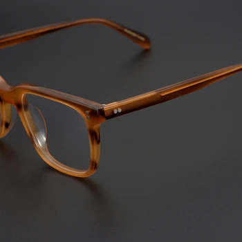 Vintage Optičnih Očal Okvir Acetat Očala za Moške, Ženske, Modno Kvadratnih Kratkovidnost Recept za Očala Ročno Izdelane Retro Oculos