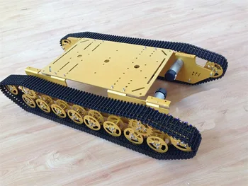 RC Kovinski Robot Tank Ohišje 4wd Gosenicah Sledi Caterpillar 4 DC Motor Slediti Verigi Avto Vozila Mobilne Platforme Igrača Traktorja