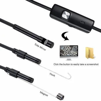 5 mm 1/2m Prilagodljiv Schlange Inspektion Kamera Wasserdicht Video Endoscop für Pametni USB Windows PC endoskop Fotoaparat