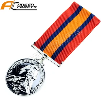 Queen Victoria ' s Južna Afrika Britanski Vojaški Srebrno Bronasto Medaljo