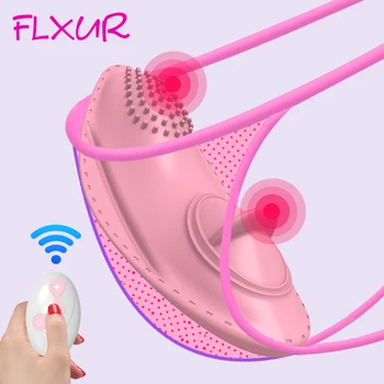 FLXUR Nevidno Stimulator Klitorisa Vibrator z Brezžičnim Daljinskim Prenosni 10 načini Hlačke Vibracijsko Jajce Sex Igrače za Ženske
