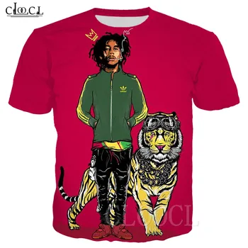 Reggae Ustvarjalca Tshirt Moški Ženske Kratek Rokav 3D Tiskanja Bob Marley Tee Shirt homme Prevelik Moda Smešno T-shirt camisas hombre