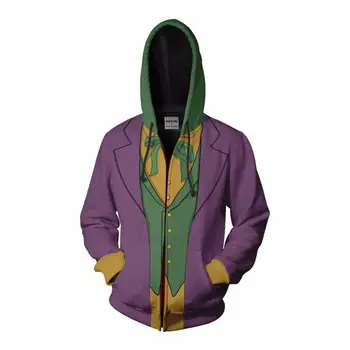 2020 novih Moških Hooded Joker 3D Tiskanih Hoodies Trenirko zadrgo hoodie hooded hip hop vrhovi Dostava trgovina Evropske velikosti xxs-4xl