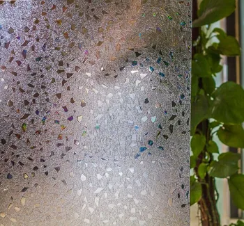 Novo Prosojno 3D Lomom Svetlobe, Barva Statične Oklepajo dekorativni Zasebnosti jedkano Steklo Okna Film Vinil Dolžina 200 cm