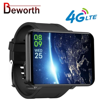 DM100 4G LTE Pametno Gledati Android 7.1 3GB 32GB 5.0 MP Fotoaparat MT6739 2700mAh Bluetooth, WIFI, GPS, Srčni utrip Smartwatch Moških Telefon