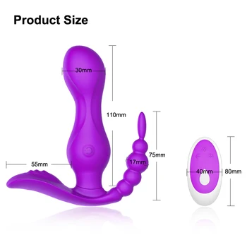 Vagine, Klitoris Bedak G Spot Vibrator za Ženske, Analne Klitoris Stimulator Nosljivi Hlačke Dildo Erotično Sex Igrače za Odrasle Pari