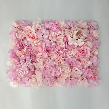 60x40cm Umetno Cvetje DIY Poročno Dekoracijo Cvet Stenske Plošče Svile Rose Cvet Roza Romantično Poroko Ozadje Dekor