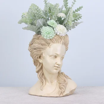 Debelo sočna rastlin cvetlični lonček na glavo eleganten grške boginje bonsaj planter vrt lonci ročno obrt home namizni dekor