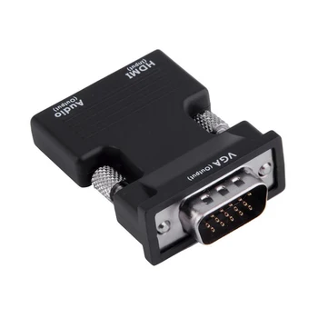 1080P HDMI Ženski VGA Moški z Avdio Aux Vtičnica za Adapter, Kabel za HD Video Pretvornik HDMI2VGA za HDCP PS4 TV Monitor Xbox