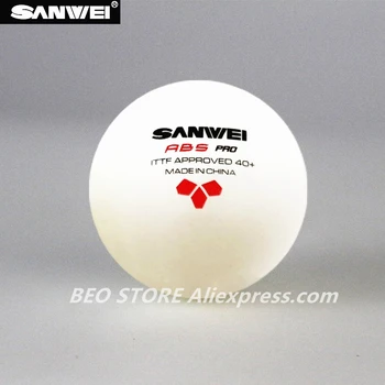 120 kroglice SANWEI Namizni Tenis Žogo 3-star ABS 40+ PRO seamed Novega materiala, plastične poli ITTF Odobrene ping pong tenis de mesa