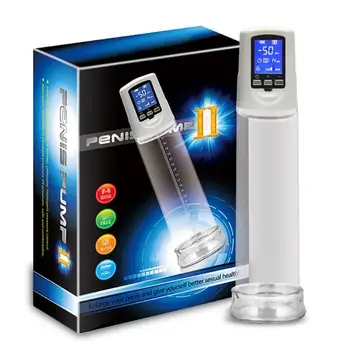 Penis črpalka za moške polnilna LCD-zaslon penis vakuumske črpalke širitve ojačevalec extender masaža