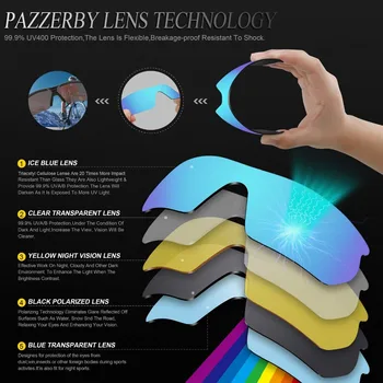 Polarizirana Zrcali Premaz Zamenjava Leč za-Oakley, Hitro Jakna XL Okvir Multi-Barve