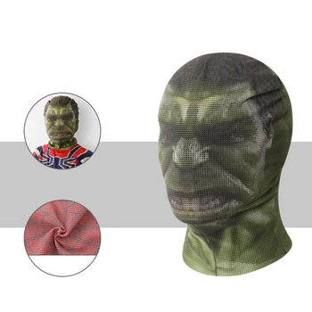 Marvel cosplay Spiderman, Hulk Pokrivala Otrok, Fant Oči Masko in Kostumi Dihanje Svetlobo, Visoko Elastična, Mehka Klobuk