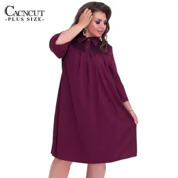 2019 5XL 6XL jeseni shirt obleko plus velikost naravnost elegantna obleka mozaik rdeče ženske čipke ohlapno obleko velikosti stranka vestido