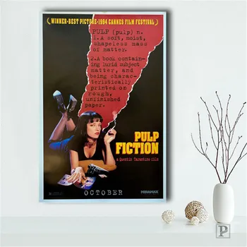 Klasični Film Pulp Fiction Quentin Tarantino Letnik Platno Slikarstvo Smešno Umetnosti Plakatov in Tisk Stenskih slikah, za Dom Dekor