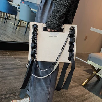 Elegantno Femael Tote vrečko 2019 Moda New Visoke Kakovosti PU Usnja Ženske Oblikovalec Torbici Verige Ramenski Trak Messenger Bag