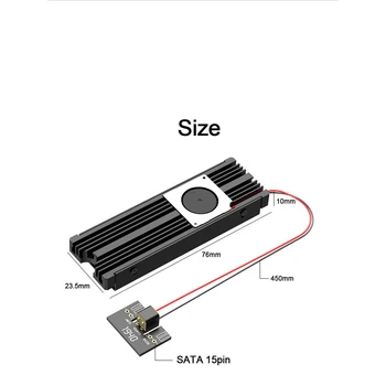 XT-XINTE Hladilni Ventilator za NGFF NVME M. 2 m2 SSD Heatsink Hladilnik Turboventilacijski SSD Pločevine Toplotno Silicijevi Rezini hladilnega telesa Adapter