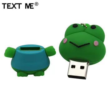BESEDILO MI je risanka srčkan žaba model usb2.0 4GB 8GB 16GB 32GB 64GB pero pogon USB Flash Drive ustvarjalne Pendrive