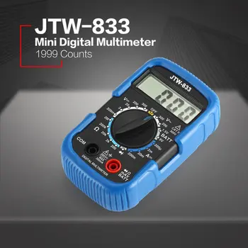 JTW-833 Ročni Mini Digitalni Multimeter 1999 Šteje AC/DC Volt Diode Baterije Tester Voltmeter Ampermeter Večfunkcijsko Multimetrov