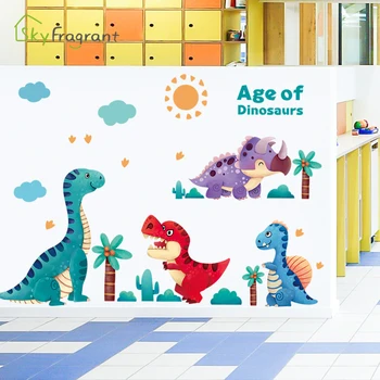 Risanka stenske nalepke dinozaver dobi nalepko domov samolepilne otroci soba dekoracijo fantje spalnica dekor dnevna soba stenski dekor