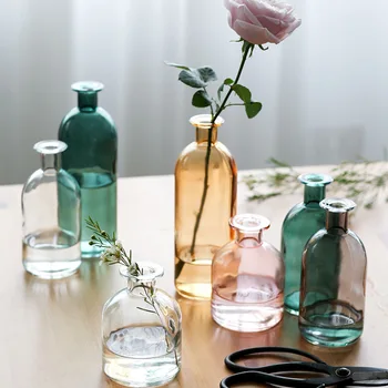 Cvetje Vaza Dnevna Soba Dekor Cvetje Nordijska Ins Slog Stekla Pregleden Dom Dekoracija Dodatna Oprema Vaze