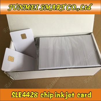 100 kozarcev ISO7816 PVC Prazno kartico SLE4428 čip 1K stik IC pametne Kartice za brizgalne tiskalnike