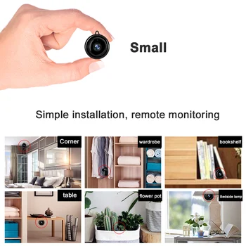 Brezžična Mini wifi IP Kamera 1080P HD IR Nočno opazovanje Mikro Kamero Home Security nadzor WiFi Baby Monitor, Fotoaparat