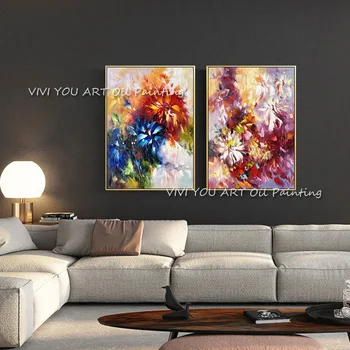Visoke kakovosti profesionalni umetnik Ročno Lepo Barvo cvetov Povzetek Oljna slika domov Dekoracijo Povzetek Platno Slikarstvo