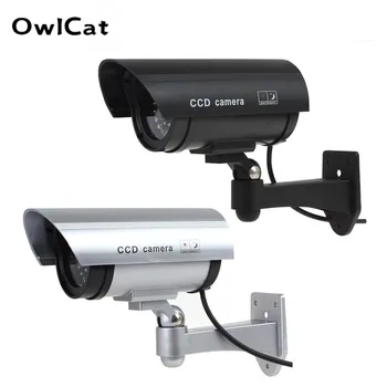 OwlCat Nepremočljiva/Outdoor Lutke Varnostne Kamere Lažne Kamere/Bullet Emulational Kamere Cctv Kamere Domov Nadzor LED/Flash