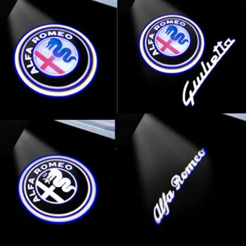 ZA Alfa Romeo LED Avtomobilska Vrata, Dobrodošli Svetlobni Logotip Projektor Krajina Giulietta Mito Stelvio Brera 156 159 avto-styling