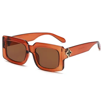 Nov Kvadratni sončna Očala Ženske 2021 Luksuzne blagovne Znamke Design Ženska Očala Cvet Moške Gafas Odtenki Ogledalo UV400 Oculos De Sol Feminino