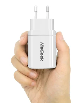 MaGeek 5V2.4A Dvojni Polnilnik USB Hitro Polnjenje Za Telefon, Prenosni Polnilec za iPhone Polnilec