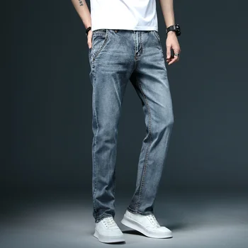 Batmo 2020 nov prihod visoke kakovosti classica elastična jeans moške ,za moške Naravnost kavbojke,casual kavbojke moški,plus-size 28-40 P315