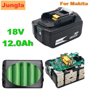 Original 18V 12.0 Ah Baterije za ponovno Polnjenje 12000mah Li-Ionska Baterija Baterija za Orodje MAKITA BL1880 BL1860 BL1830+3A Polnilnik